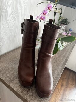 Tmavě hnědé boty na platformě - vel. 41 - 2