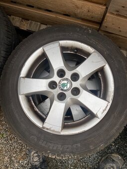 Alu kola 14” 5x100 Škoda a letní pneu 185/60/R14 - 2