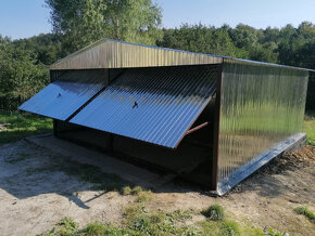 Dvoumístná plechová garáž 6x5 m - 2
