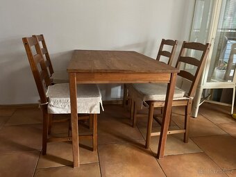 Stůl a židle LESKVIK a 1xkomoda+1xvitrína LESKVIK - 2