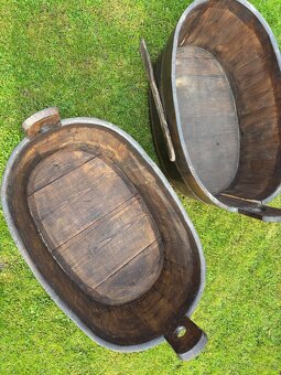 Starožitná dřevěná vana díže - 2