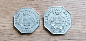 Francie 5 a 10 Centimes 1914-1924 nouzové lokální mince - 2