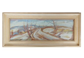 Eduard Valdhans - Vysočina v zimě 1985, obří olejová tempera - 2