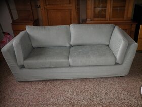 Moderní polštářová sedačka - světle modrá - 2