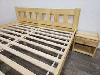 Prodám masivní nové postele Baron 180x200 zvýšená s roštem - 2
