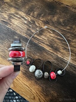 Náhrdelník s náramkem -Set šperků handwork Itálie - 2