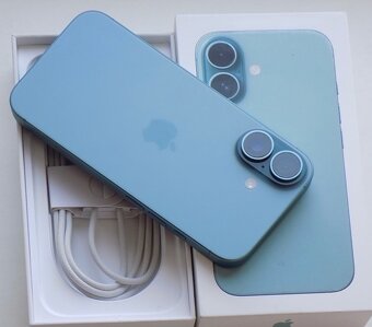 iPhone 16 Teal BATERIE 100% TOP - 2