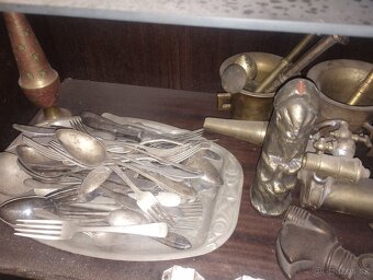 Stříbrný - postříbřené tací táci a příbory - 2
