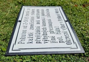 Velká cca 70cm železná litá cedule policie Auto moto - 2