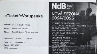 Vánoční koncert Tomáš Klus Brno 1.12.2025 - 2