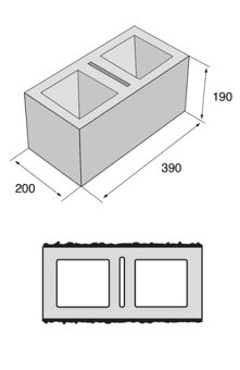 Plotové tvarovky oboustranně štípané, přírodní - 2