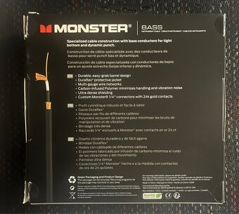 nový basový kabel Monster 6,4m - 2