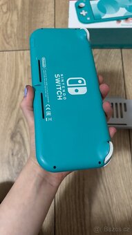 Nintendo switch lite turquise + hry - 2