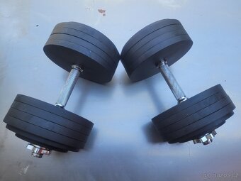 Nakládací jednoruční činky 2× 2,5kg - 50kg - 2