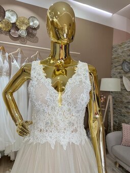 Svatební šaty Ivory/mocca - 2