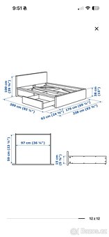 IKEA Malm - úložný prostor pod postel,  šuplíky 2ks - 2