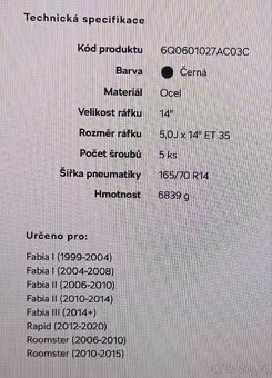 Plechové disky Škoda - 2