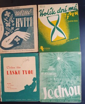 Sběratelské notové dvojlisty - 2