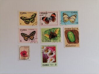 27x známky Kuba rostliny hmyz lokomotivy letadla balóny - 2
