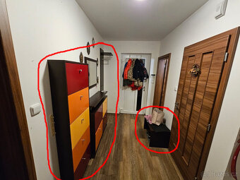 2x botník, věšák, zrcadlo, sedák, komplet - 2