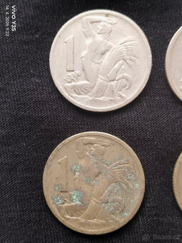 7x 1 kč 1922, 23, 24, 25, 29, 37, 38 Československo - 2