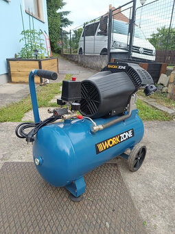 Olejový kompresor Workzone, 2-válcový, 50L, 10 bar, - 2