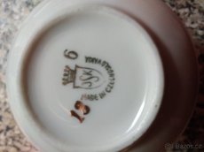 sada šálku pozlacená 13kr - 2