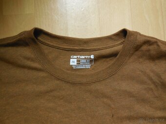 pánské Carhartt hnědé tričko kapsa kr.ruk 2XL-3XL š.128cm - 2