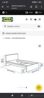 Postel Ikea Malm 90x200 - 2