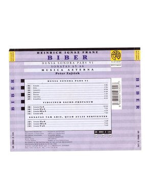 CD Heinrich Ignaz Franz Biber - Mensa Sonora - 2