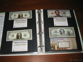 Sbírka bankovek USA a Čína = stav N - UNC. - 2