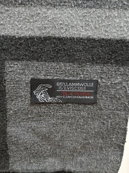 Pánská šedočerná vlněná šála - 2