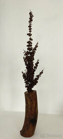 dekorativní dřevěná váza na suché květiny - 2