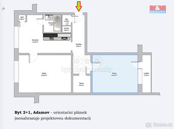 Prodej bytu 2+1 v Adamově, ul. Petra Jilemnického - 2