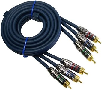 Prodám cinch kabely zlaté Sencor SAV 142-05 - 5m - 2
