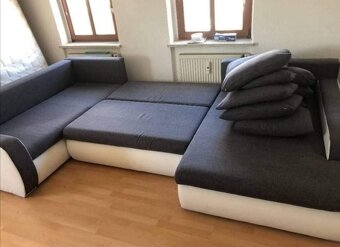 Rozkládací sedací souprava z úložným prostorem ve tvaru U - 2