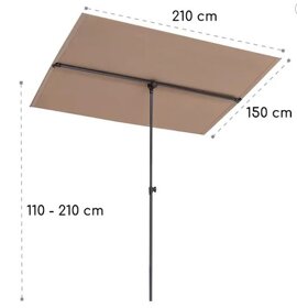 Flex-Shade XL slunečník 150 x 210 cm, nový, taupe - 2