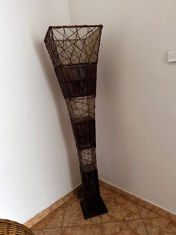 Designová stojací lampa z přírodního ratanu - 2
