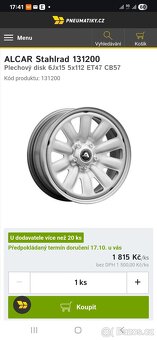 D18KZ disky hybridní plechové R15x6 ET47 5x112 - 2