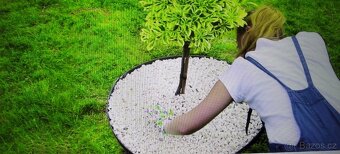 PRUŽNÝ PLASTOVÝ TRAVNÍ LEM 10M x 4CM NOVÝ - 2