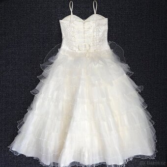 Dívčí bílé party šaty Princezna vel. 122-128, 6-8 let - 2