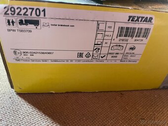 Textar 2922701 BPW Brzdové destičky - 2