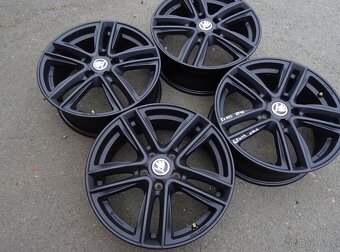 Alu disky černé Škoda, VW, 17", 5x112, ET 43, šíře 6,5J - 2