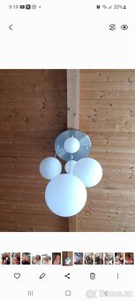 XXXLutz 2ks lustr/závěsné svítidlo bílé koule sklo/chrom - 2