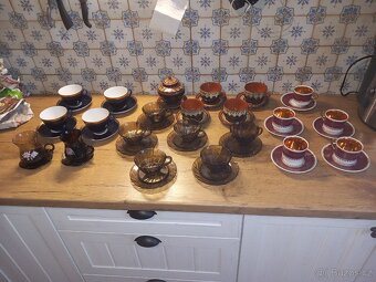 Retro čajový servis - mix druhů - 2