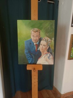 svatební portrét -olejomalba - 2