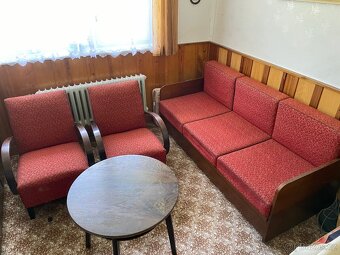 Halabala set 2x křeslo, gauč, stůl - 2