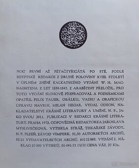 TISÍC A JEDNA NOC - 5 KNIH - CENA ZA KOMPLET - 2