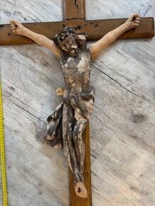 Krucifix, křížek, kříž - starožitnost - 2