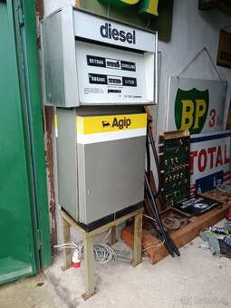 Čerpací stojan Agip 1971, kompletní asi funkční - 2
